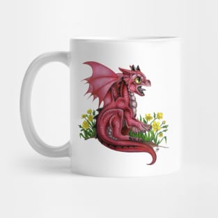 Adorable Baby Red Dragon Mug